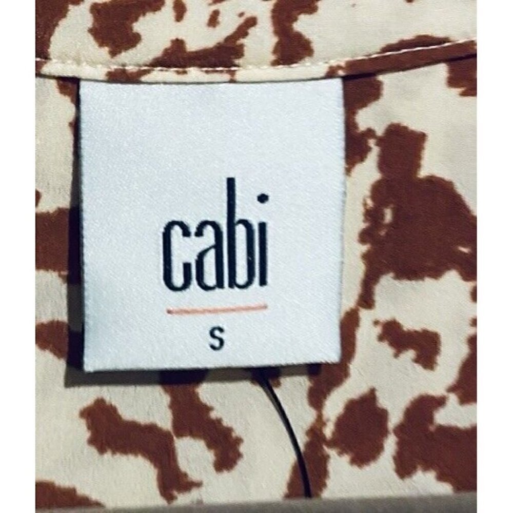 Cabi Dress Womens Small Sienna Ruffle Trim Animal Print Peasant Boho Flirty - Picture 7 of 9